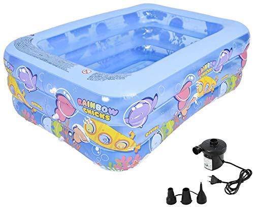 PARTAS Air Pump, wear Resistant Thick Marine Ball Pool, Rectangle and Garden, Inflatable Pool, Swimming Pool Kid's Adult Swimming Pool (Size: 262 175 60 cm) (Size : 19714260cm)