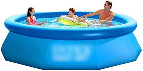 PARTAS Inflatable Pool Swimming Pool Round Family Pool Indoor Pool Padling/Inflatable Lounge for Summer Water Party (Color : Blue, Size : 36676cm)