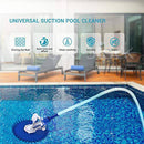 PAXCESS Pool Suction Cleaner Pool Vacuum Cleaner Wall Claiming, 360° Rotate Deep Cleaning,20x19.7 Air-Proof Hoses, 4-Wheel Gear Drive for Above/In Ground Pool with Pump