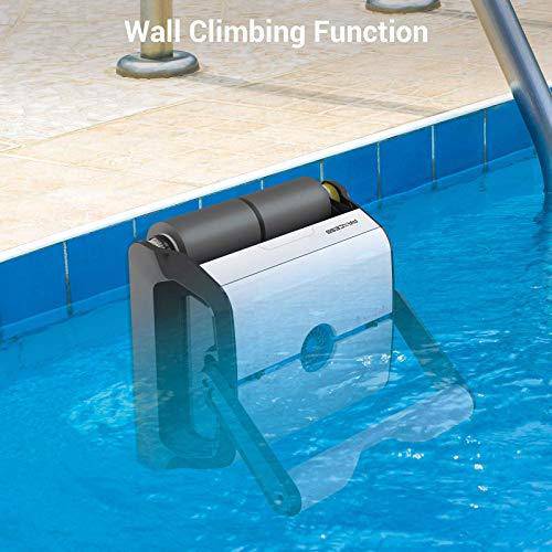 PAXCESS Robotic Pool Cleaner with Wall-Climbing Function,Dual 180um Large Filter Basket & Pool Suction Cleaner,Automatic Pool Vacuum Cleaner,Climbing Wall,360°Rotate Deep Cleaning