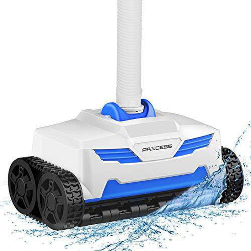 PAXCESS Wall-Climbing Automatic Pool Cleaner with Twin Large 180um Filter Basket & Pool Suction Cleaner,Automatic Pool Vacuum Cleaner,Climbing Wall,360°Rotate Deep Cleaning