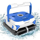 PAXCESS Wall-Climbing Automatic Pool Cleaner with Twin Large 180um Filter Basket,Tangle-Free Cord Up to 50 Feet,Robotic Pool Cleaner,Do Intelligent Cleaning,Suit for Above/In-ground Swimming Pool