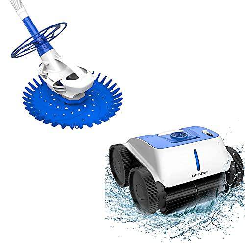 PAXCESS Wall-Climbing Cordless Robotic Pool Cleaner with 8600mAh Battery & Upgraded Suction Pool Vacuum Cleaner
