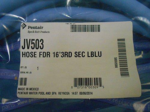 Pentair JV503 16-Feet Light Blue Third Section Feeder Hose Replacement Jet-Vac Automatic Pool Cleaner