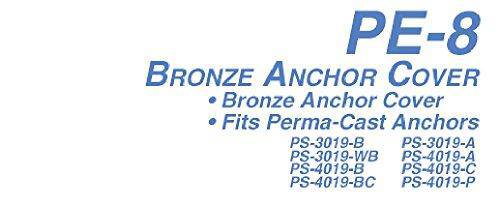 Perma-Cast Anchor Cover Cast Brass F- 1.9in. Rail Anchor PE-8
