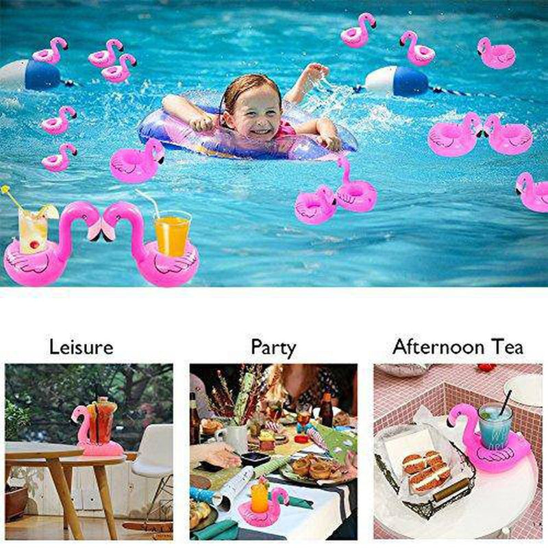PETUOL 36 Packs Inflatable Drink Holders, Drink Floats Inflatable Supplies for Kids Bath Toys Flamingos - Cup Holders for Bachelorette Party and Birthday Party and Anniversaries