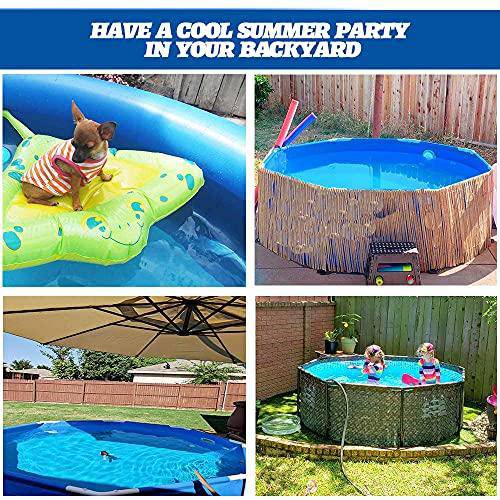 PIAOMTIEE 12’ x 30“ Swimming Pools Above Ground, Metal Frame Pool 12 FT for Backyard, Outdoor Summer Fun, Blue