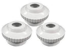 Pool and Spa Eyeball Jet 1.5" Threaded to 1/2" Open 3 in a Package White Adjustable