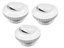 Pool and Spa Eyeball Jet 1.5" Threaded to Slotted" Open 3 in a Package White Adjustable