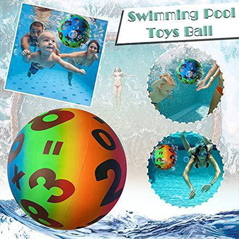 Pool Balls for Swimming Pool, 11.8 Inch Water Ball for Underwater Games, Passing, Dribbling, Beach Balls with Hose Adapter for Kids and Adults