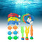 Pool Diving Toy for Party Game Gifts Diving Sticks Pool Fish Diving Gems Sinking Toys - 15pcs
