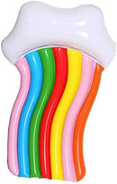 Pool floats,inflatable sun lounger,floating bed,Water hammock,180110cm Inflatable Rainbow Float Cloud Bed Summer Swimming Ring For Adult Kids Water Party Toys Rainbow Floating Row Mengheyuan