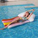 Pool floats,inflatable sun lounger,floating bed,Water hammock,180110cm Inflatable Rainbow Float Cloud Bed Summer Swimming Ring For Adult Kids Water Party Toys Rainbow Floating Row Mengheyuan