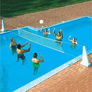 Pool Jam Volleyball/Basketball Combo In Ground Toy White Plastic