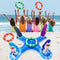 Pool Ring Toss Games, Inflatable Shark Flamingo Pool Toys with 6Pcs Rings for Kids and Adults, Multiplayer Summer Swimming Pool & Beach Party Funny Games for Friends and Family