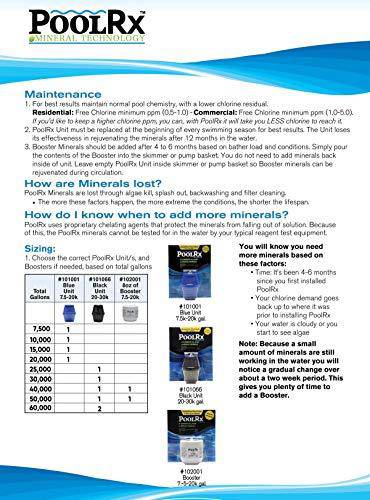 Pool Rx Blue Slime Pool RX 101001 6 Month Algaecide Blue Treats 7.5k-20k gallons, Single,