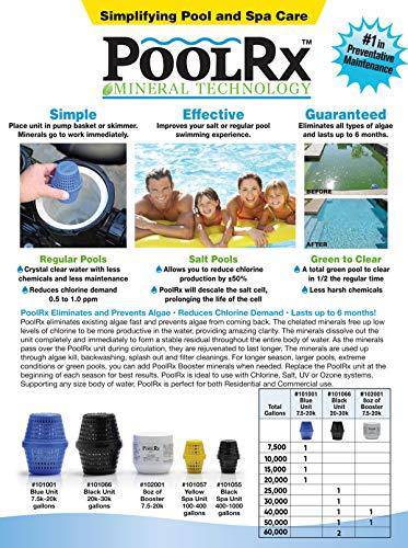 Pool Rx Blue Slime Pool RX 101001 6 Month Algaecide Blue Treats 7.5k-20k gallons, Single,