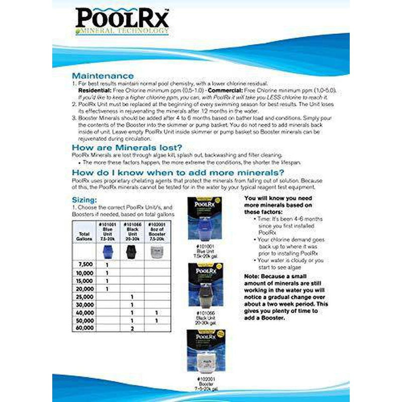 Pool RX 101066 6 Month Algaecide Treats 20k-30k gallons, Black