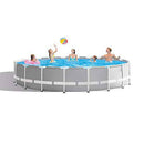 Pool, Summer Paddling Pool, Above Ground Pool, Swimming Pool, 12' X 30" Metal Frame Round Pool Set with Filter Pump, Pools for Backyard, Swimming Pools Above Ground for Kids & Adults
