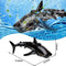 Pool Toys 2.4G Remote Control Shark Toy High Simulation Shark Shark for Swimming Pool Bathroom Great Gift RC Boat Toys Shark Swimming Pool Toy for Pool,Pond,Garden (Double Electric Version)