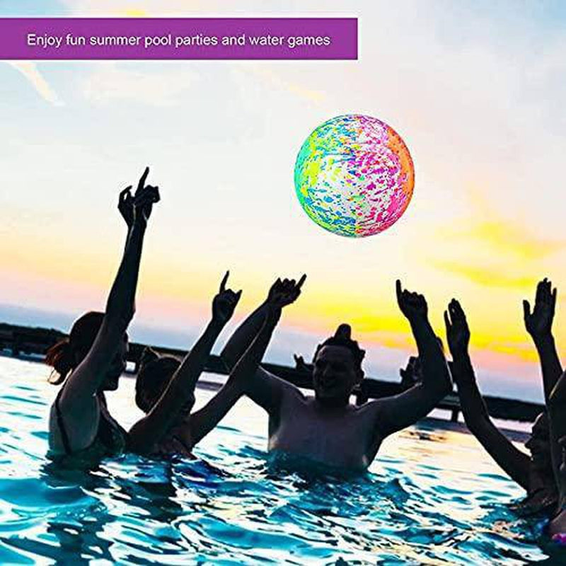 Pool Toys Ball for Teens and Adults, Pool Float Toys Ball Underwater Game Swimming Accessories Pool Ball, 9 Inch Inflatable Pool Balls with Hose Adapter for Diving and Pool Games (Water Color)