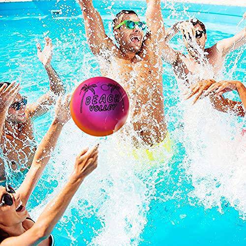 Pool Toys Ball for Teens and Adults, Pool Float Toys Ball Underwater Game Swimming Accessories, Pool Ball with Hose Adapter for Pool Games Under Water Passing, Buoying, Diving (Coconut Tree)