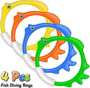 Pool Toys for Kids, Toddler Pool Games with Toy Fish Rings (4 Pcs), Diving Sticks (4 Pcs), Toy Fish (3 Pcs), Pool Toy Plants (3 Pcs) & Pool Gems (12 Pcs), Swimming/ Diving Toys