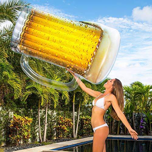 Poolcandy Inflatable Beer Mug Pool Raft