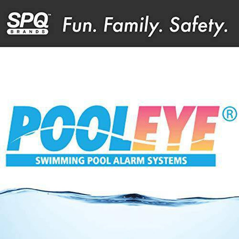 PoolEye Inground/Aboveground Immersion Pool Alarm – Battery Powered Safety Remote Receiver, for Sizes up to 20’ x 40’ – ASTM Compliant Water Motion Sensor, PE23, White/Blue