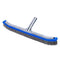 Pooline 18inch; Pool Brush (Curved) with Aluminum Back and Handle - Stainless Steel Bristles - Blue Brush Body