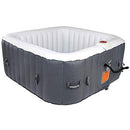 Portable Inflatable Square Outdoor Spa Hot Tub, Grey, One Size