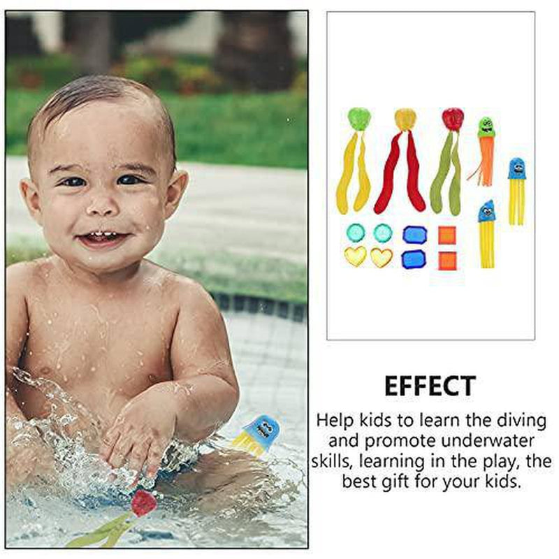 PRETYZOOM 14 Pieces Kids Diving Toy Set Summer Underwater Sinking Swimming Pool Fun Toys Household Supplies