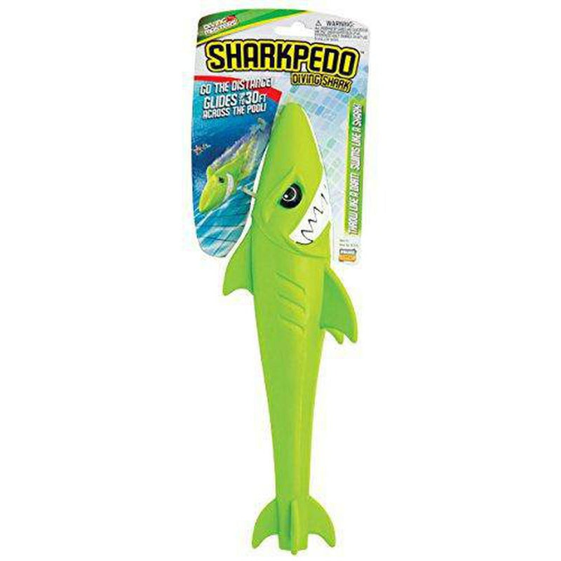 Prime Time Toys Diving Masters Sharkpedo, Shark pool, Underwater Glider Toy, torpedo Green
