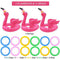 PTFNY 3 Pack Inflatable Flamingo Ring Toss Game with Rings Swimming Pool Beach Party Games for Summer Hawaiian Luau Birthday Carnival Floating Pool Games Party Supplies (3 Flamingo and 12 Rings)