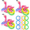 PTFNY 3 Pack Inflatable Flamingo Ring Toss Game with Rings Swimming Pool Beach Party Games for Summer Hawaiian Luau Birthday Carnival Floating Pool Games Party Supplies (3 Flamingo and 12 Rings)