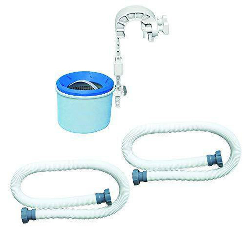 Pump Replacement Hose (2 Pack) Bundled with Deluxe Wall-Mounted Skimmer