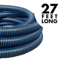 Puri Tech 1.25 Inch Diameter x 27' Feet Long Vacuum Hose for Above Ground Swimming Pools with Thick Crown for Wear Resistance Protected from UV & Chemicals