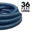 Puri Tech 1.25 Inch Diameter x 36' Feet Long Vacuum Hose for Above Ground Swimming Pools with Thick Crown for Wear Resistance Protected from UV & Chemicals