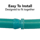 Puri Tech 1 Pack Universal Pool Cleaner Suction Hose 48 Inches Long Aqua Color for Kreepy Krauly, Baracuda G3/G4, Navigator, & More Universal Fit Easy to Install