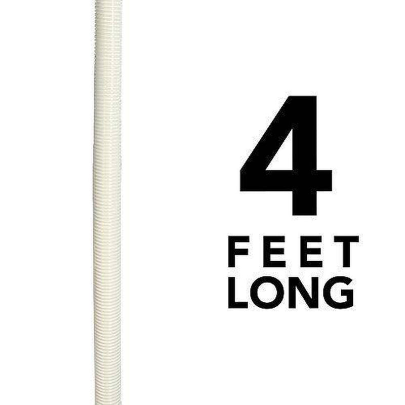 Puri Tech 3 Pack Universal Pool Cleaner Suction Hose 48 Inches Long White Color for Kreepy Krauly, Baracuda G3/G4, Navigator, & More Universal Fit 4' Feet Long