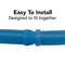 Puri Tech 4 Pack Universal Pool Cleaner Suction Hose 48" Inches Long Blue Color for Kreepy Krauly, Baracuda G3/G4, Navigator, & More Universal Fit 4' Feet Long