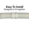 Puri Tech 6 Pack Universal Pool Cleaner Suction Hose 48 Inches Long White Color for Kreepy Krauly, Baracuda G3/G4, Navigator, & More Universal Fit 4' Feet Long