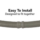 Puri Tech 9 Pack Universal Pool Cleaner Suction Hose 48 Inches Long Grey Color for Kreepy Krauly, Baracuda G3/G4, Navigator, & More Universal Fit 4' Feet Long