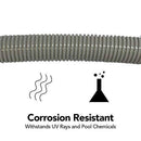 Puri Tech 9 Pack Universal Pool Cleaner Suction Hose 48 Inches Long Grey Color for Kreepy Krauly, Baracuda G3/G4, Navigator, & More Universal Fit 4' Feet Long