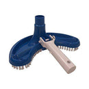Puri Tech Classic Half Moon Shaped Vacuum Vac Head for Concrete or Plaster Swimming Pools and Spas Great for Cleaning Corners and Curves Heavy Duty Nylon Bristles