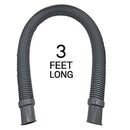 Puri Tech Heavy Duty Above Ground Pool Filter Connection Hose 2 Pack 1.25 Inch Valve x 3' Feet Corrosion Resistant Connects Skimmer to Pump on Concrete Pools or Filter to Return on Above Ground Pool