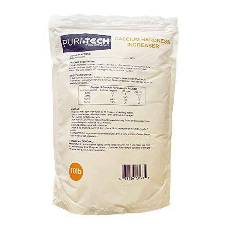 Puri Tech Pool Chemicals 15 lb Calcium Hardness Increaser Plus for Swimming Pools & Spas Increases Calcium Hardness Levels Prevents Staining on Surfaces