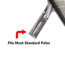 Puri Tech Premium Quality Curved 18 Inch Pool Cleaning Brush with Mixed Nylon & Stainless Steel Bristles & Aluminum Backing for Swimming Pools& Spas