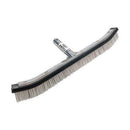 Puri Tech Premium Quality Curved 18 Inch Pool Cleaning Brush with Mixed Nylon & Stainless Steel Bristles & Aluminum Backing for Swimming Pools& Spas