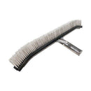Puri Tech Premium Quality Curved 18 Inch Pool Cleaning Brush with Mixed Nylon & Stainless Steel Bristles & Aluminum Backing for Swimming Pools& Spas